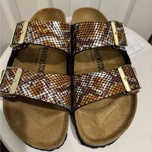 Birkenstock Arizona Women's Sandals - EU Size 37, Brown Python